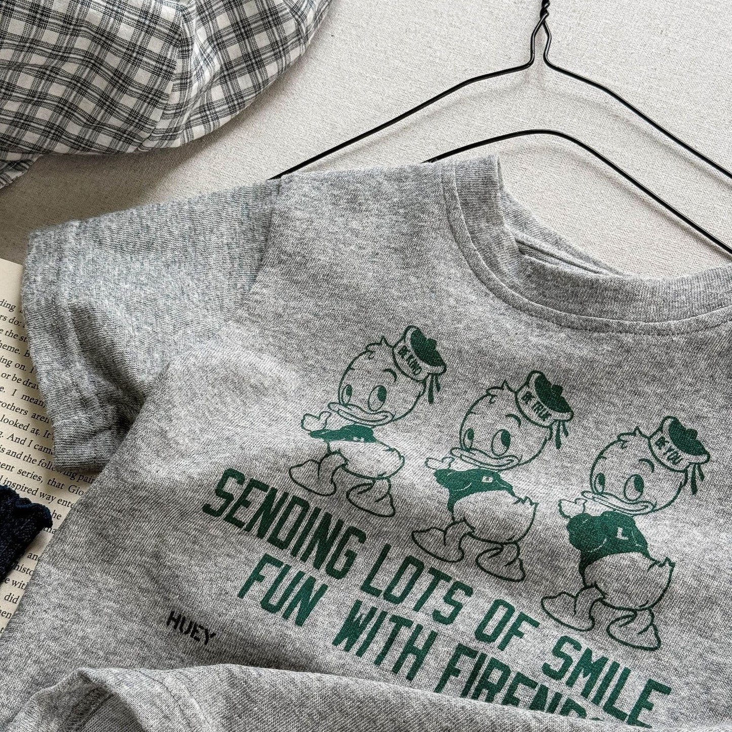 半袖Tシャツ Gray / 80cm ダックプリントロゴ半袖Tシャツ【mh0009385】