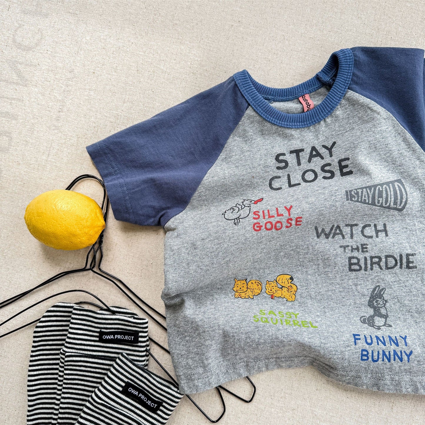 半袖Tシャツ Gray / 80cm お絵描きプリントラグラン半袖Tシャツ【mh0010140】