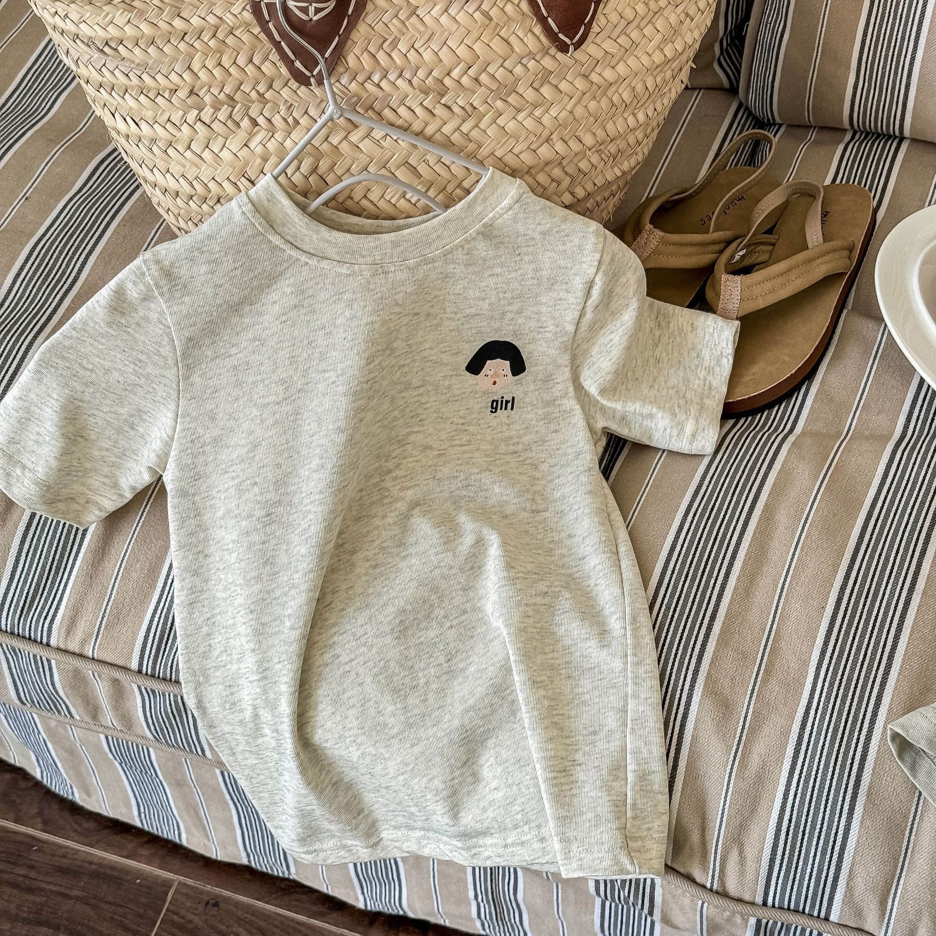 半袖Tシャツ Light Gray / 80cm BOY/GIRL半袖Tシャツ【mh0009546】