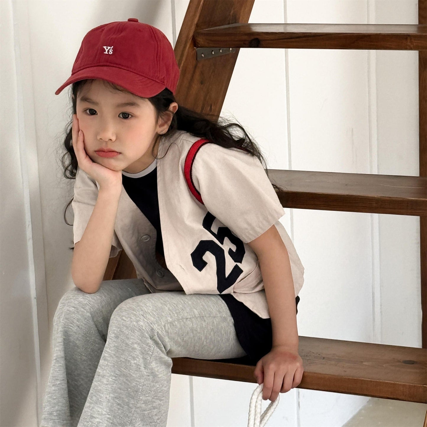 半袖Tシャツ ナンバーロゴベストドッキング半袖シャツ【mh0010145】