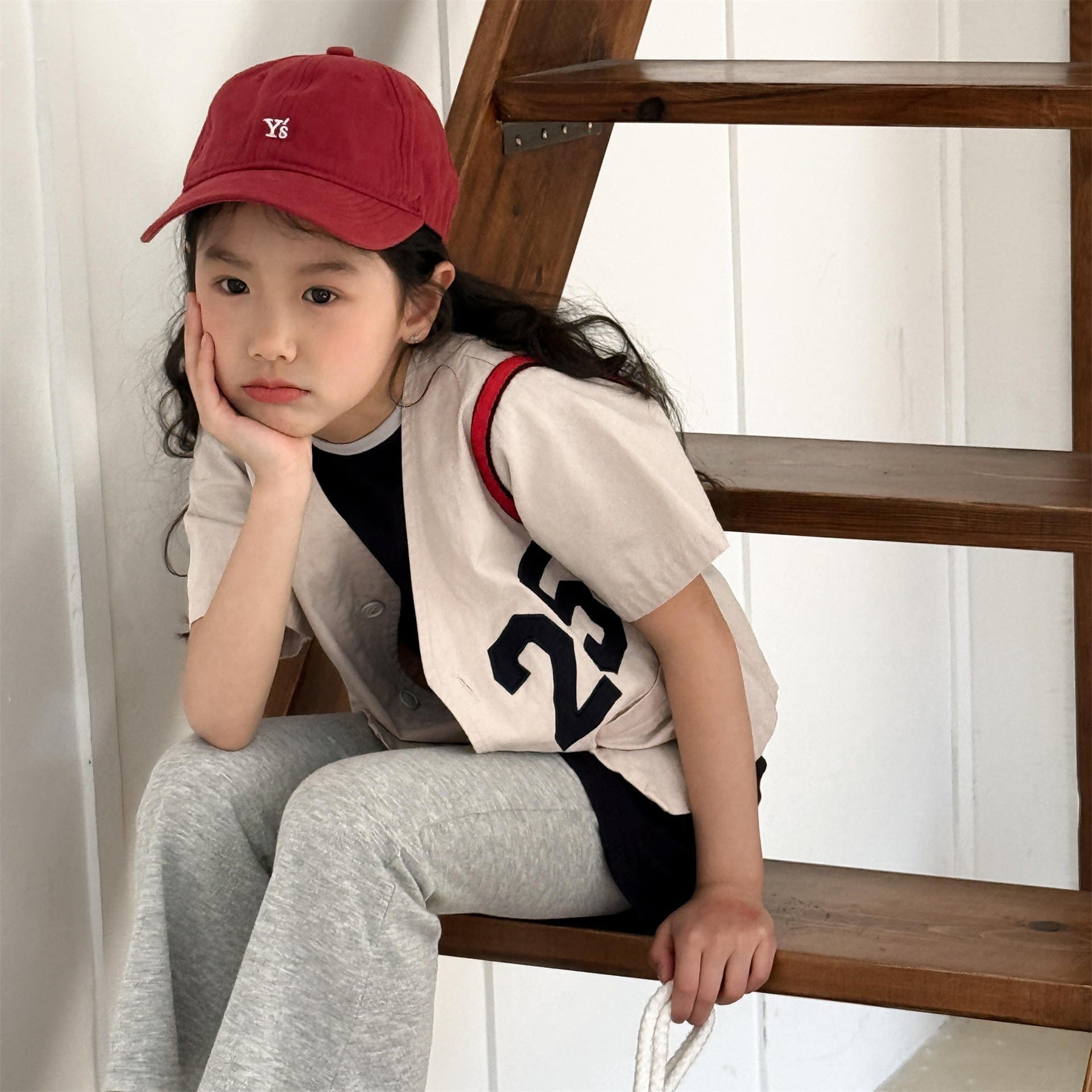 半袖Tシャツ ナンバーロゴベストドッキング半袖シャツ【mh0010145】