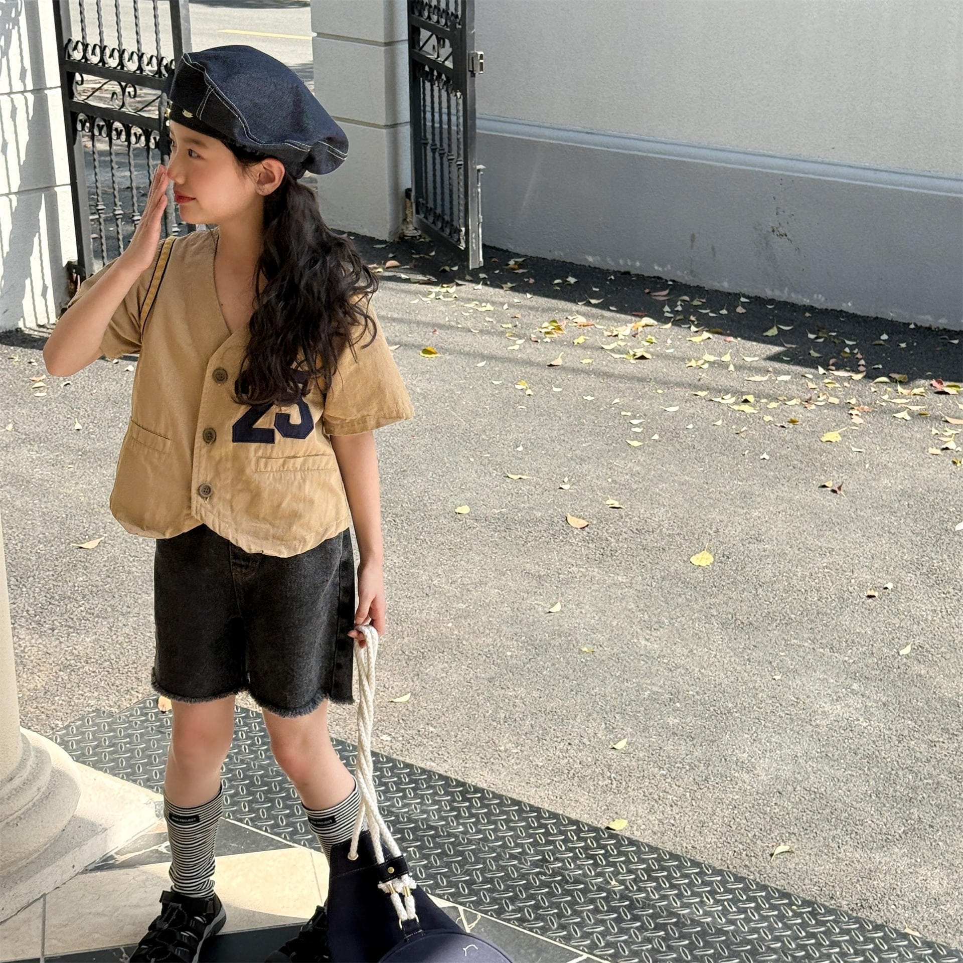 半袖Tシャツ ナンバーロゴベストドッキング半袖シャツ【mh0010145】