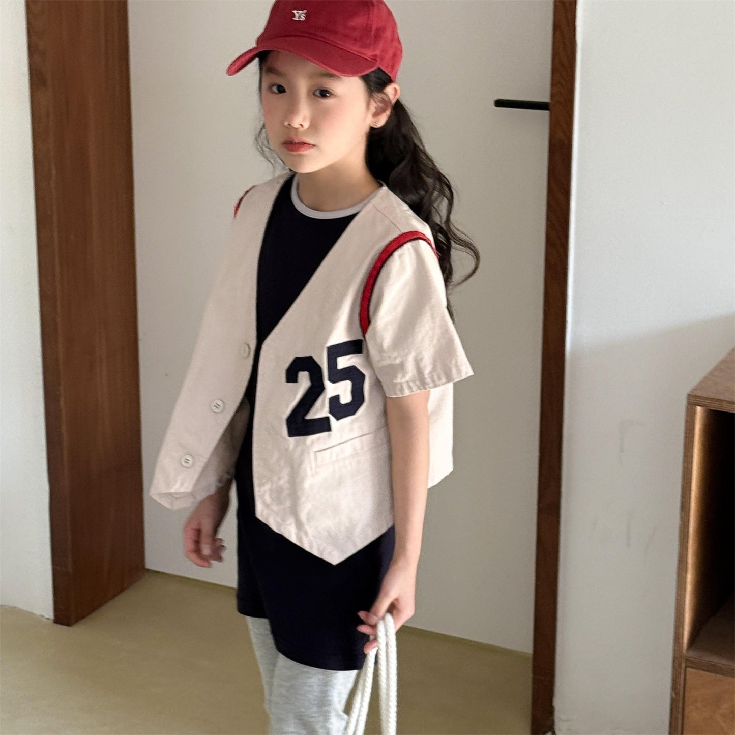 半袖Tシャツ ナンバーロゴベストドッキング半袖シャツ【mh0010145】