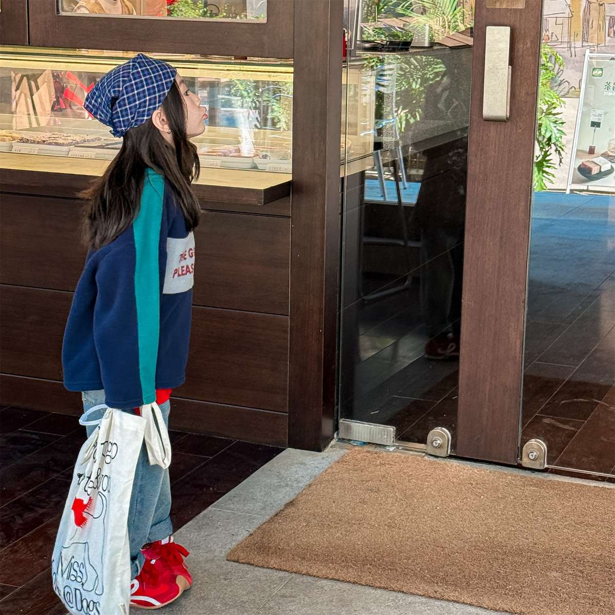 長袖Tシャツ 長袖フリース ラグラン袖 プリントロゴ クルーネック トップス【mh0011426】