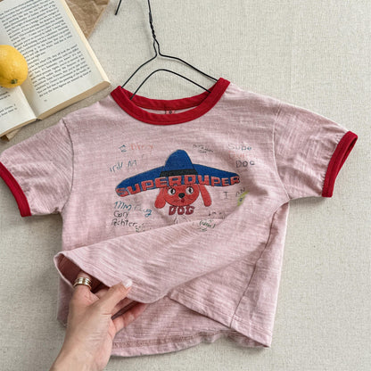 半袖Tシャツ Pink / 80cm キャラクタープリント半袖Tシャツ【mh0010129】