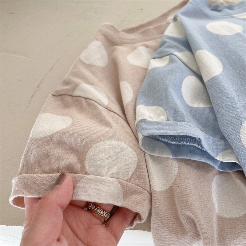 半袖Tシャツ Polka Dot Short Sleeve T-Shirt ドット柄 半袖Tシャツ【mh0012138】