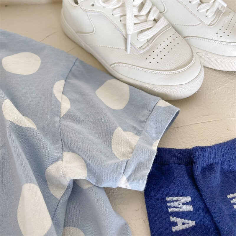 半袖Tシャツ Polka Dot Short Sleeve T-Shirt ドット柄 半袖Tシャツ【mh0012138】