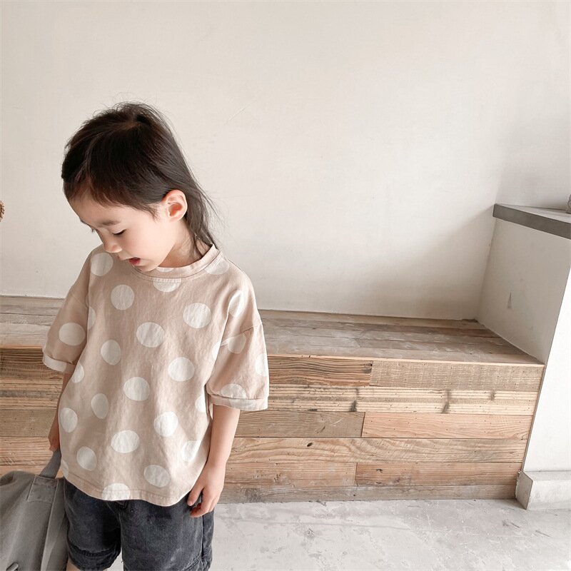 半袖Tシャツ Polka Dot Short Sleeve T-Shirt ドット柄 半袖Tシャツ【mh0012138】
