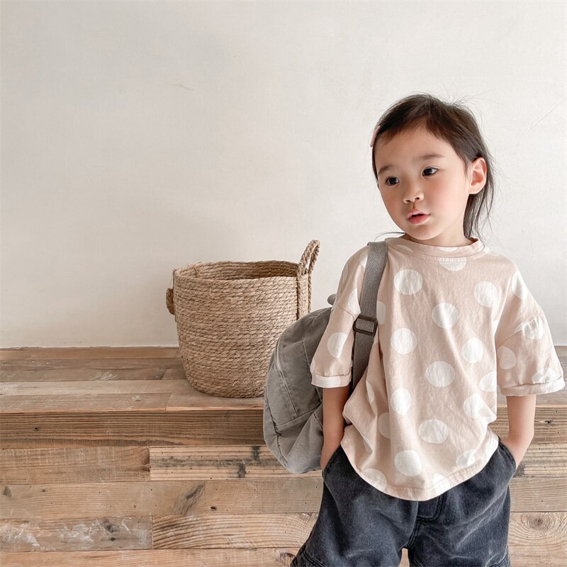 半袖Tシャツ Polka Dot Short Sleeve T-Shirt ドット柄 半袖Tシャツ【mh0012138】
