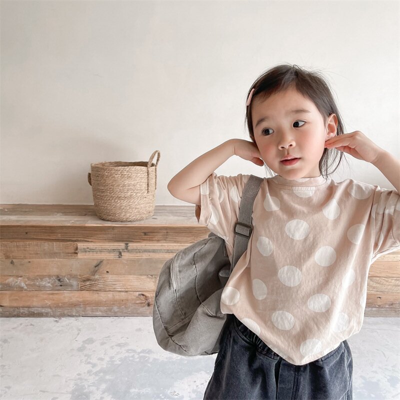 半袖Tシャツ Polka Dot Short Sleeve T-Shirt ドット柄 半袖Tシャツ【mh0012138】
