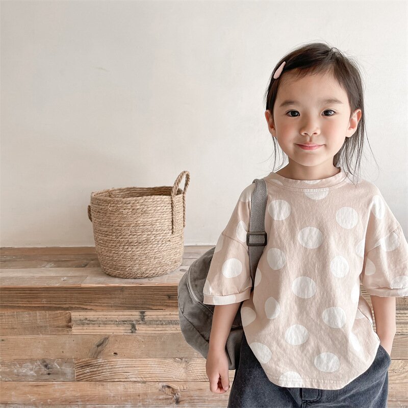 半袖Tシャツ Polka Dot Short Sleeve T-Shirt ドット柄 半袖Tシャツ【mh0012138】