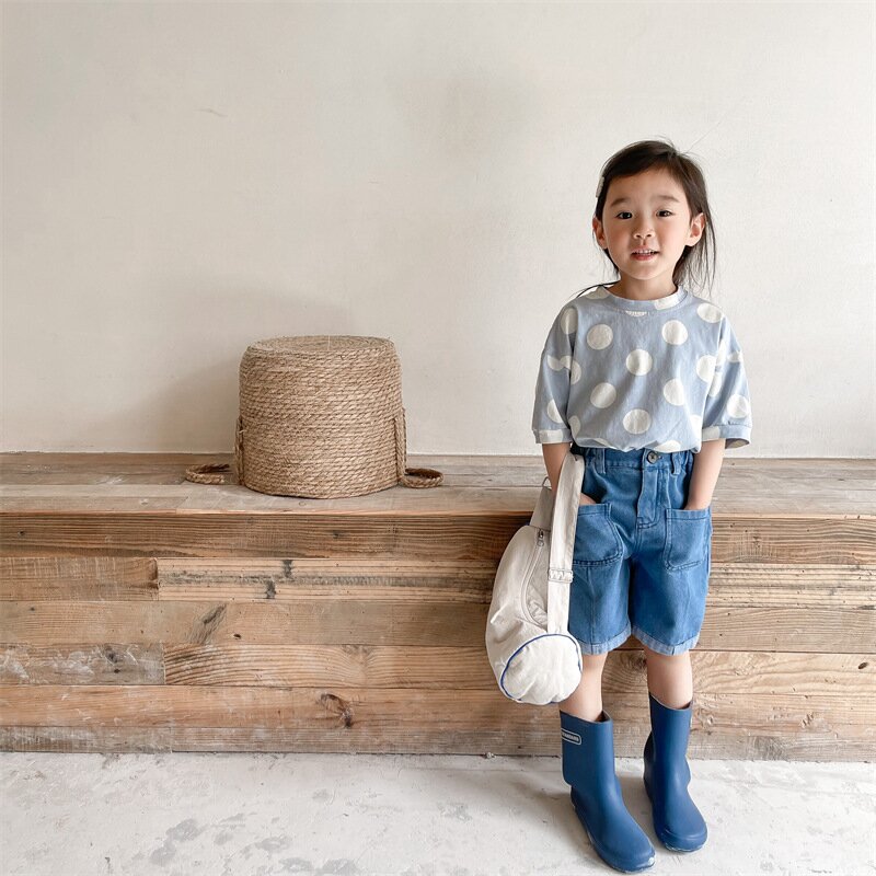 半袖Tシャツ Polka Dot Short Sleeve T-Shirt ドット柄 半袖Tシャツ【mh0012138】