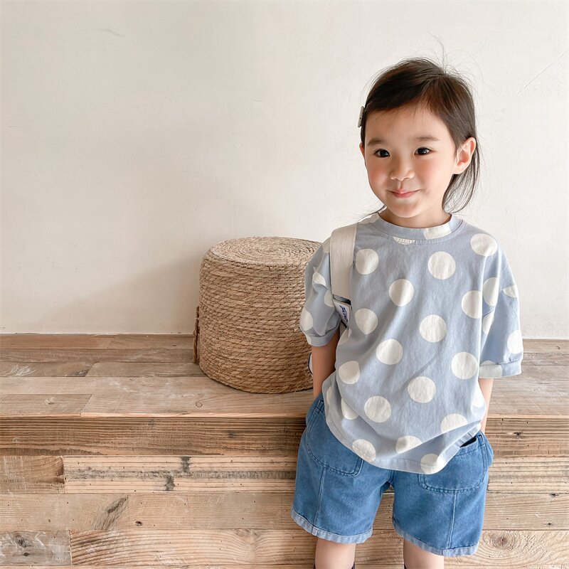 半袖Tシャツ Polka Dot Short Sleeve T-Shirt ドット柄 半袖Tシャツ【mh0012138】