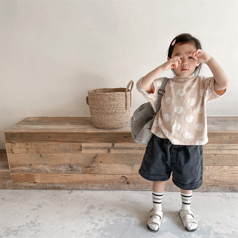 半袖Tシャツ Polka Dot Short Sleeve T-Shirt ドット柄 半袖Tシャツ【mh0012138】