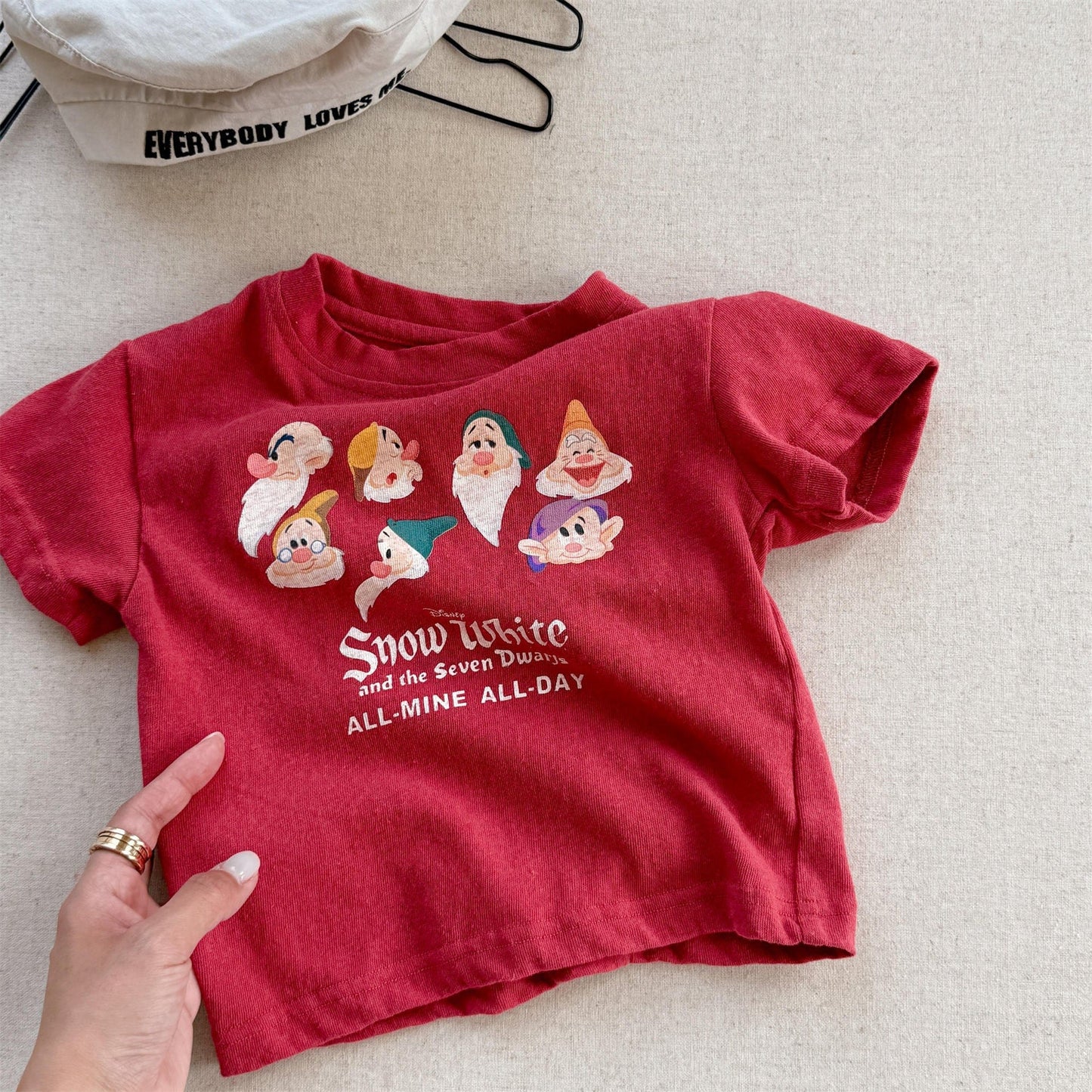 半袖Tシャツ Red / 80cm 小人プリント半袖Tシャツ【mh0010125】