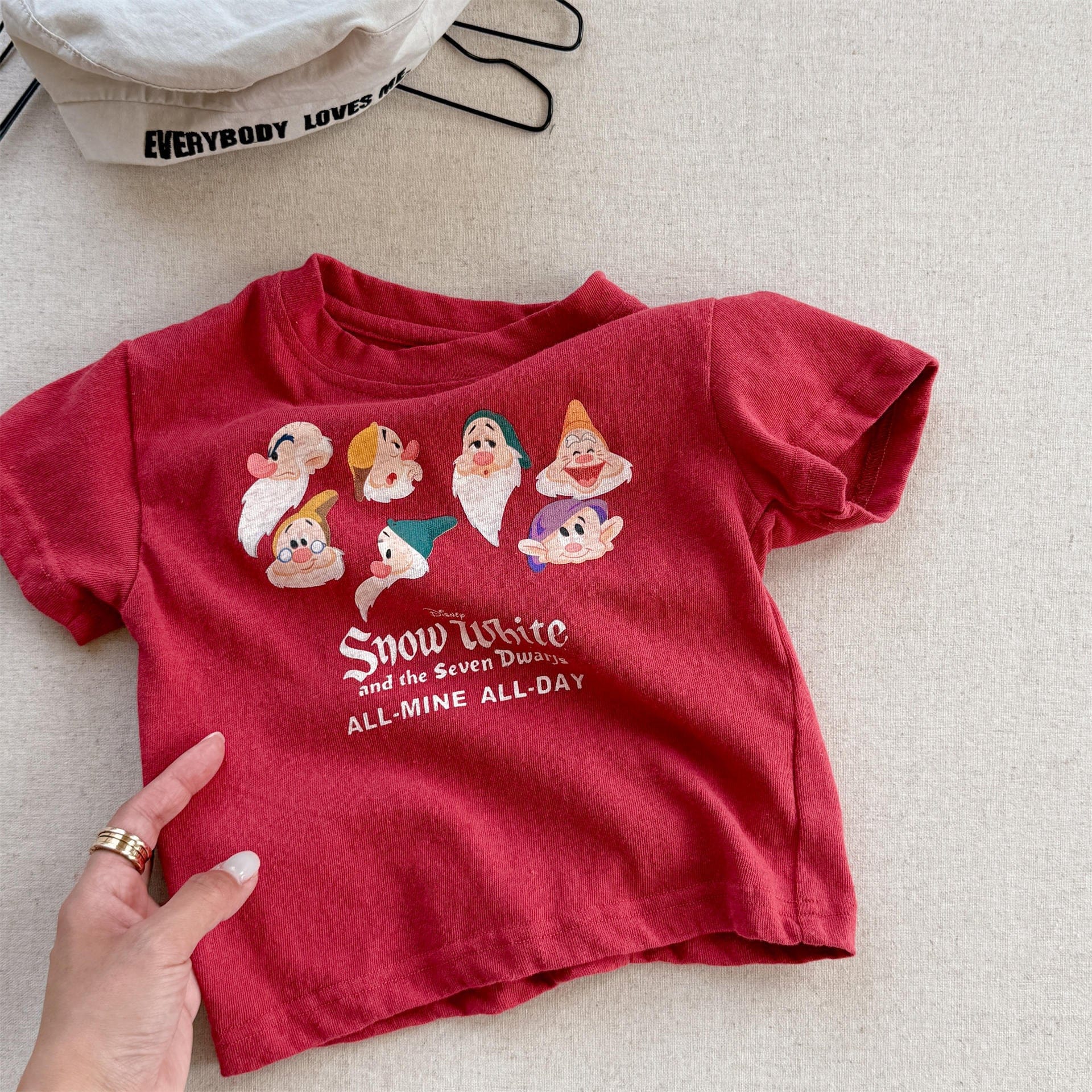 半袖Tシャツ Red / 80cm 小人プリント半袖Tシャツ【mh0010125】