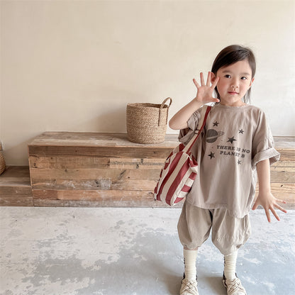 半袖Tシャツ Space Print Short Sleeve T-Shirt 宇宙 スペース 半袖 Tシャツ【mh0012001】