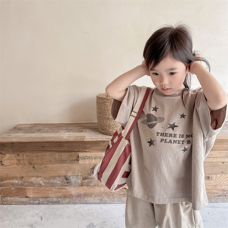 半袖Tシャツ Space Print Short Sleeve T-Shirt 宇宙 スペース 半袖 Tシャツ【mh0012001】