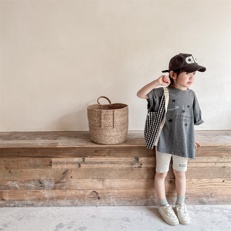 半袖Tシャツ Space Print Short Sleeve T-Shirt 宇宙 スペース 半袖 Tシャツ【mh0012001】