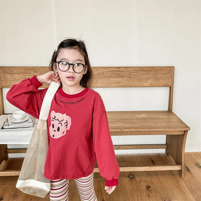 長袖Tシャツ キッズトップス 長袖プリントTシャツ 3カラー【mh0006850】