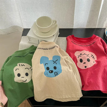 長袖Tシャツ キッズトップス 長袖プリントTシャツ 3カラー【mh0006850】