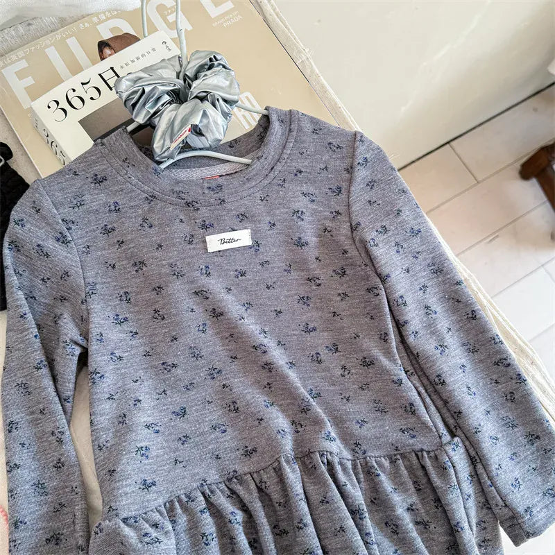 長袖Tシャツ キッズトップス ペプラムフリル長袖チュニックTシャツ【mh0008963】