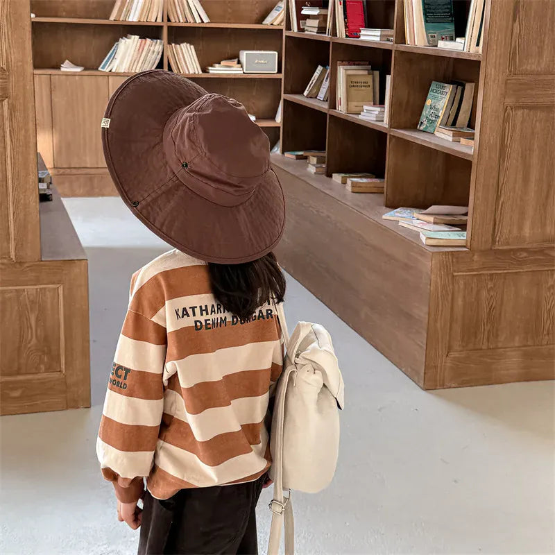 長袖Tシャツ キッズトップス ボーダー/無地ロゴプリント長袖Tシャツ【mh0008965】