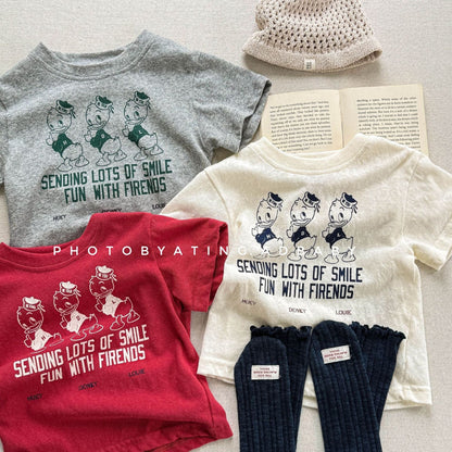 半袖Tシャツ ダックプリントロゴ半袖Tシャツ【mh0009385】