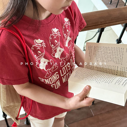 半袖Tシャツ ダックプリントロゴ半袖Tシャツ【mh0009385】