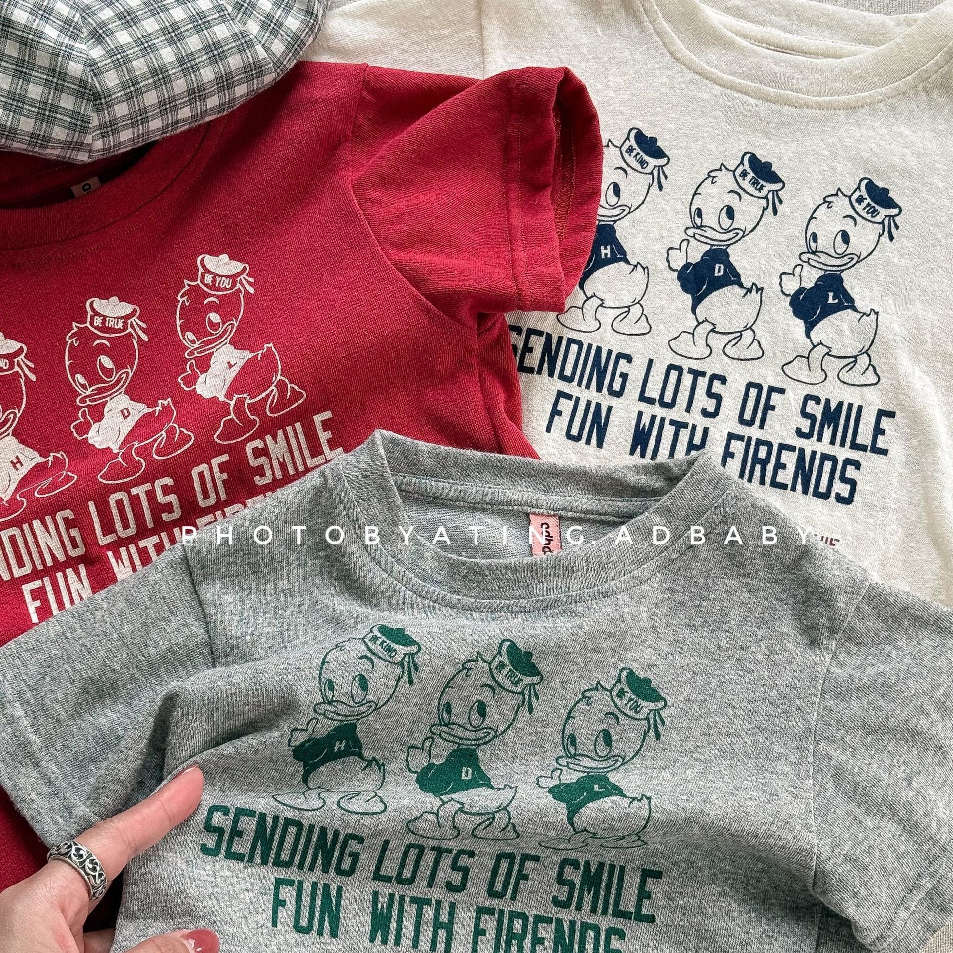 半袖Tシャツ ダックプリントロゴ半袖Tシャツ【mh0009385】