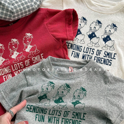 半袖Tシャツ ダックプリントロゴ半袖Tシャツ【mh0009385】