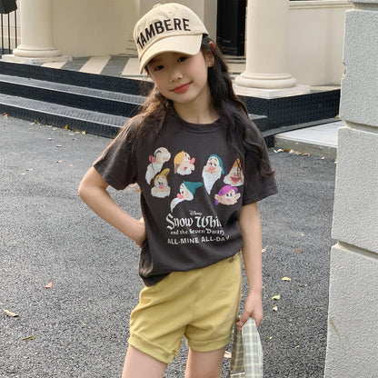 半袖Tシャツ 小人プリント半袖Tシャツ【mh0010125】