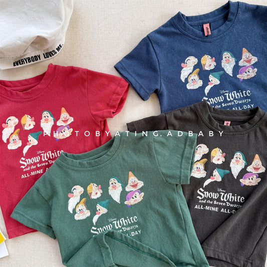 半袖Tシャツ 小人プリント半袖Tシャツ【mh0010125】