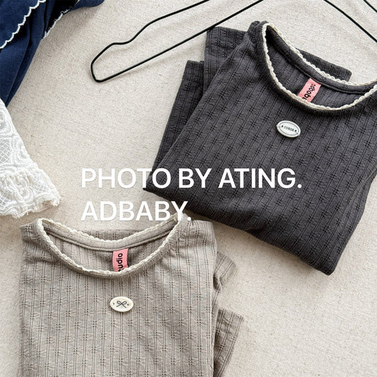 長袖Tシャツ レースニットフリル長袖Tシャツカットソー【mh0010617】