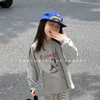 長袖Tシャツ プリント柄サイドライン長袖Tシャツ【mh0010619】