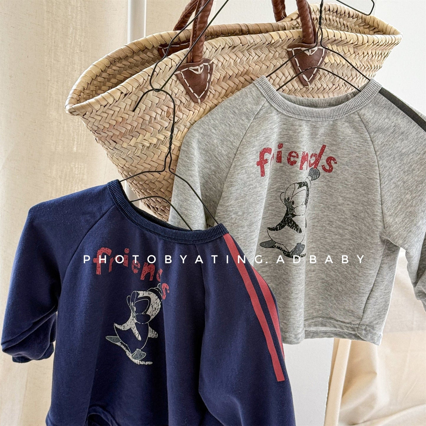 長袖Tシャツ プリント柄サイドライン長袖Tシャツ【mh0010619】