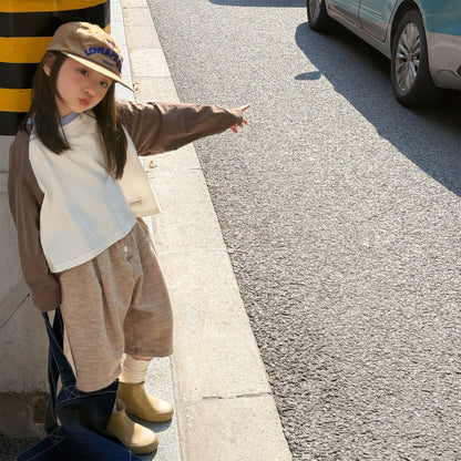 長袖Tシャツ カラフルパッチワーク長袖Tシャツ【mh0010624】