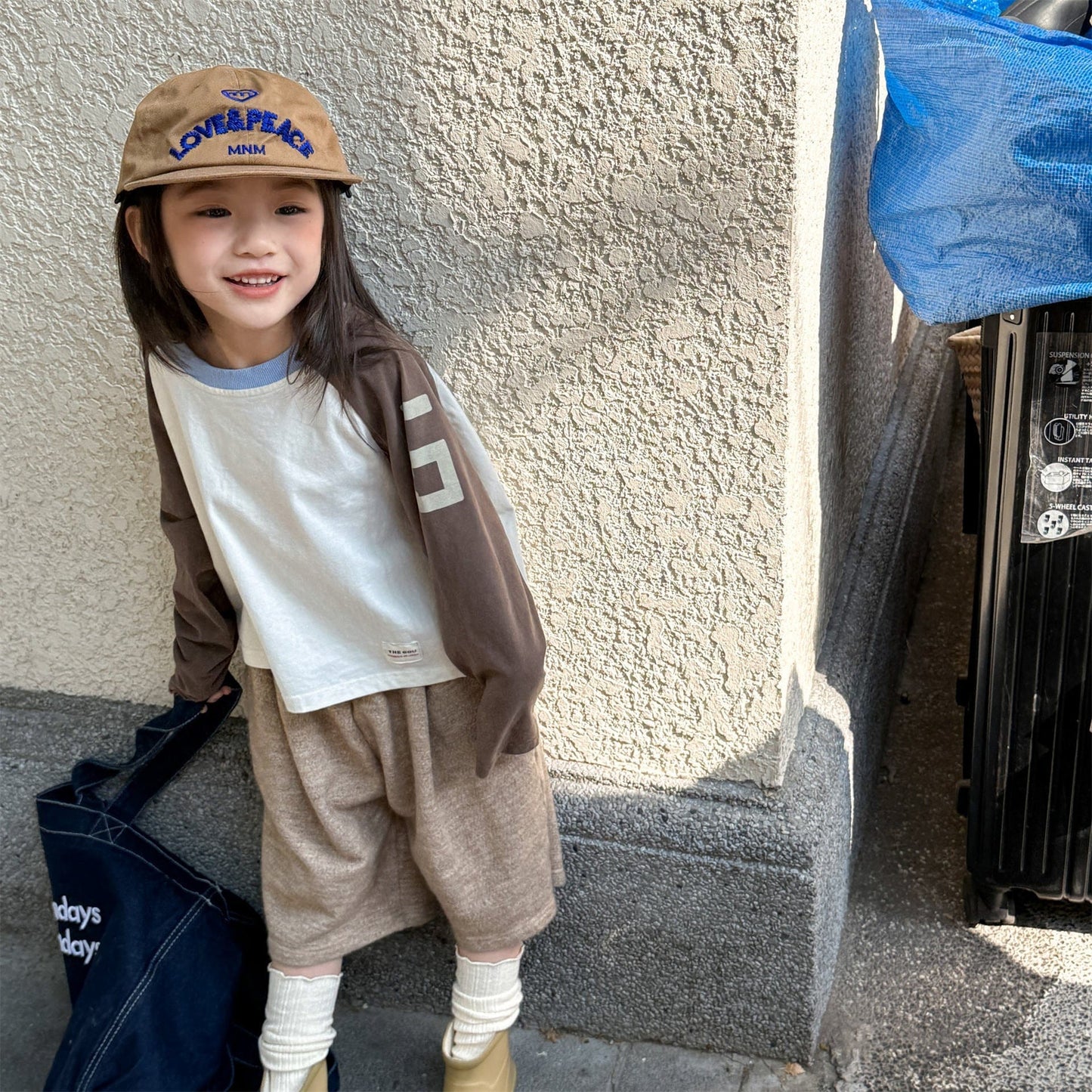 長袖Tシャツ カラフルパッチワーク長袖Tシャツ【mh0010624】