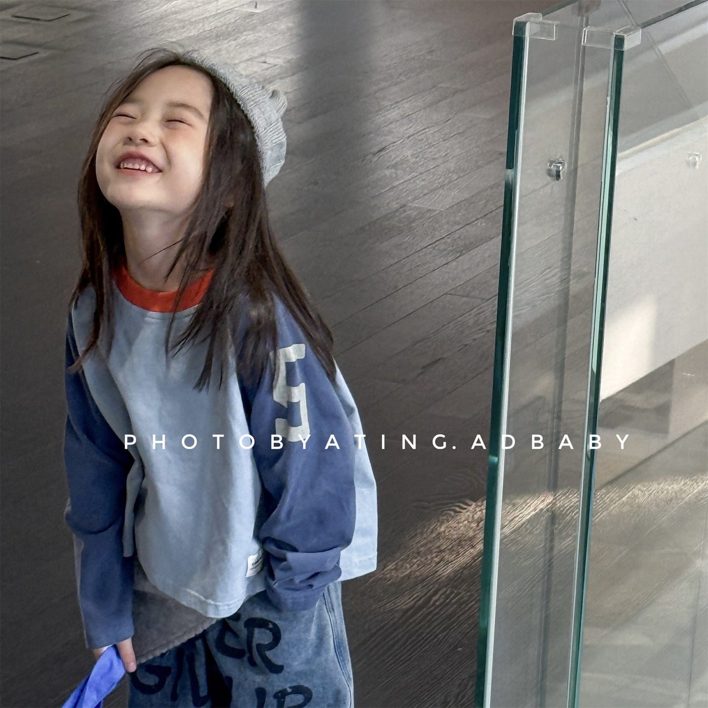 長袖Tシャツ カラフルパッチワーク長袖Tシャツ【mh0010624】