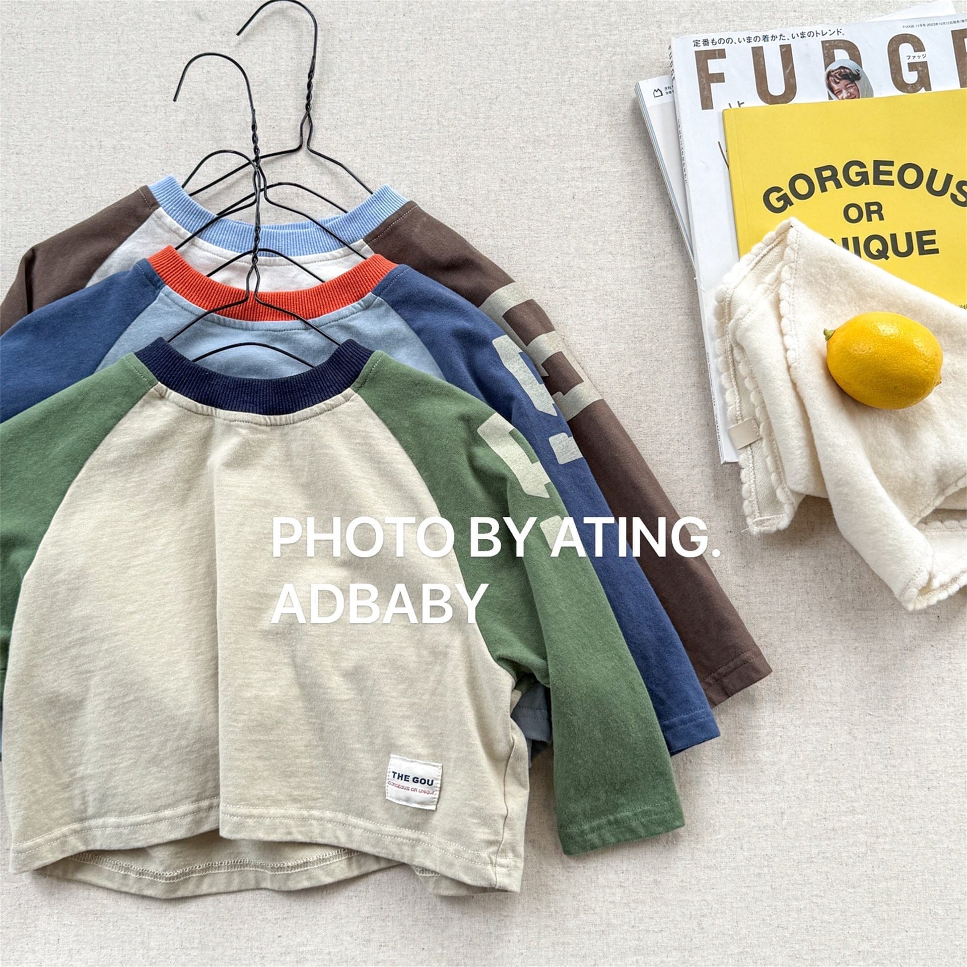 長袖Tシャツ カラフルパッチワーク長袖Tシャツ【mh0010624】