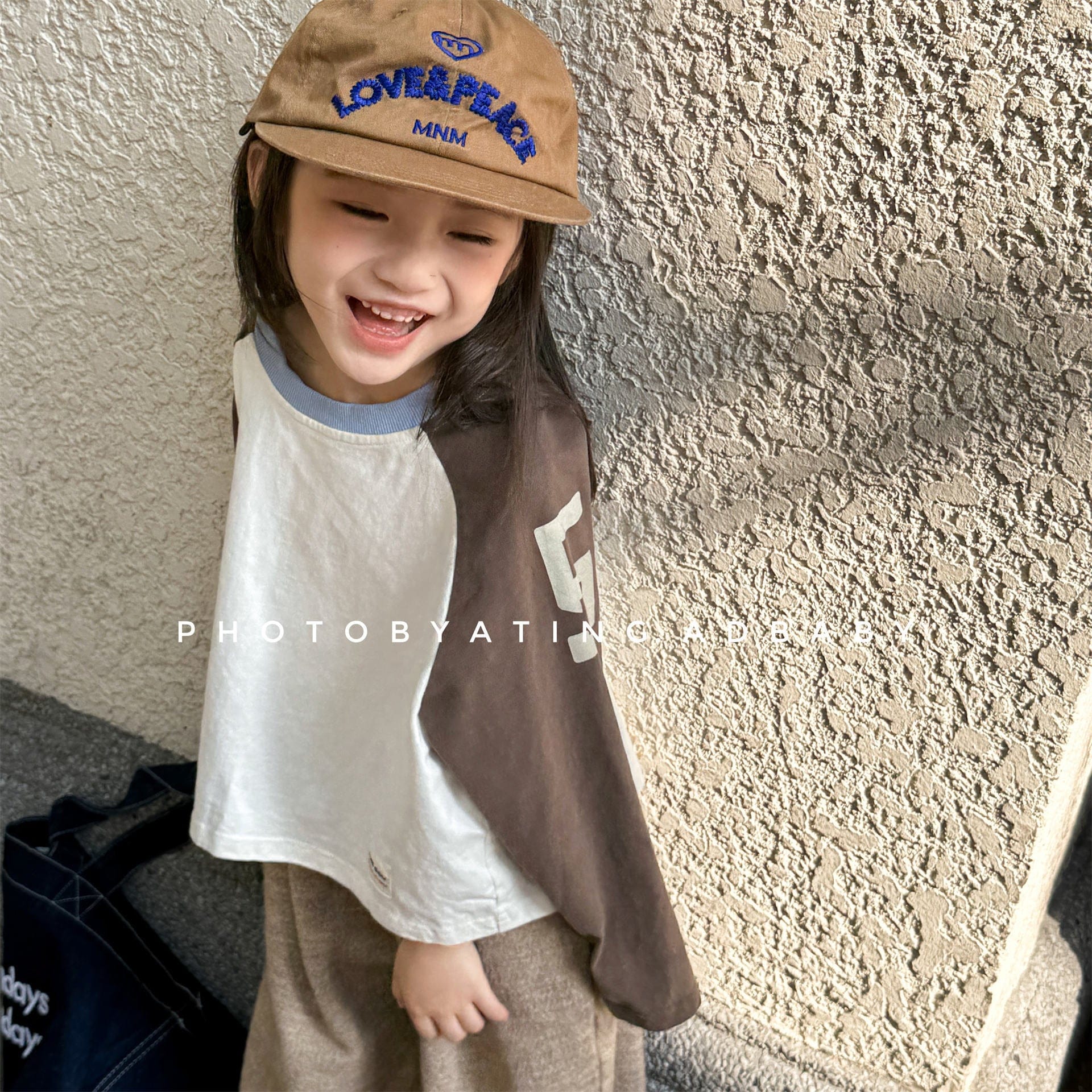 長袖Tシャツ カラフルパッチワーク長袖Tシャツ【mh0010624】