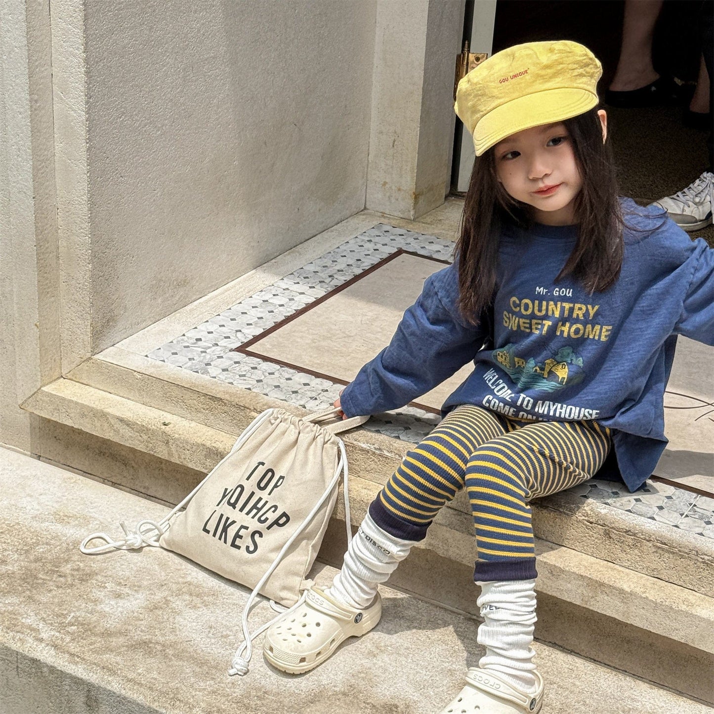 長袖Tシャツ カントリープリント長袖Tシャツ【mh0010628】