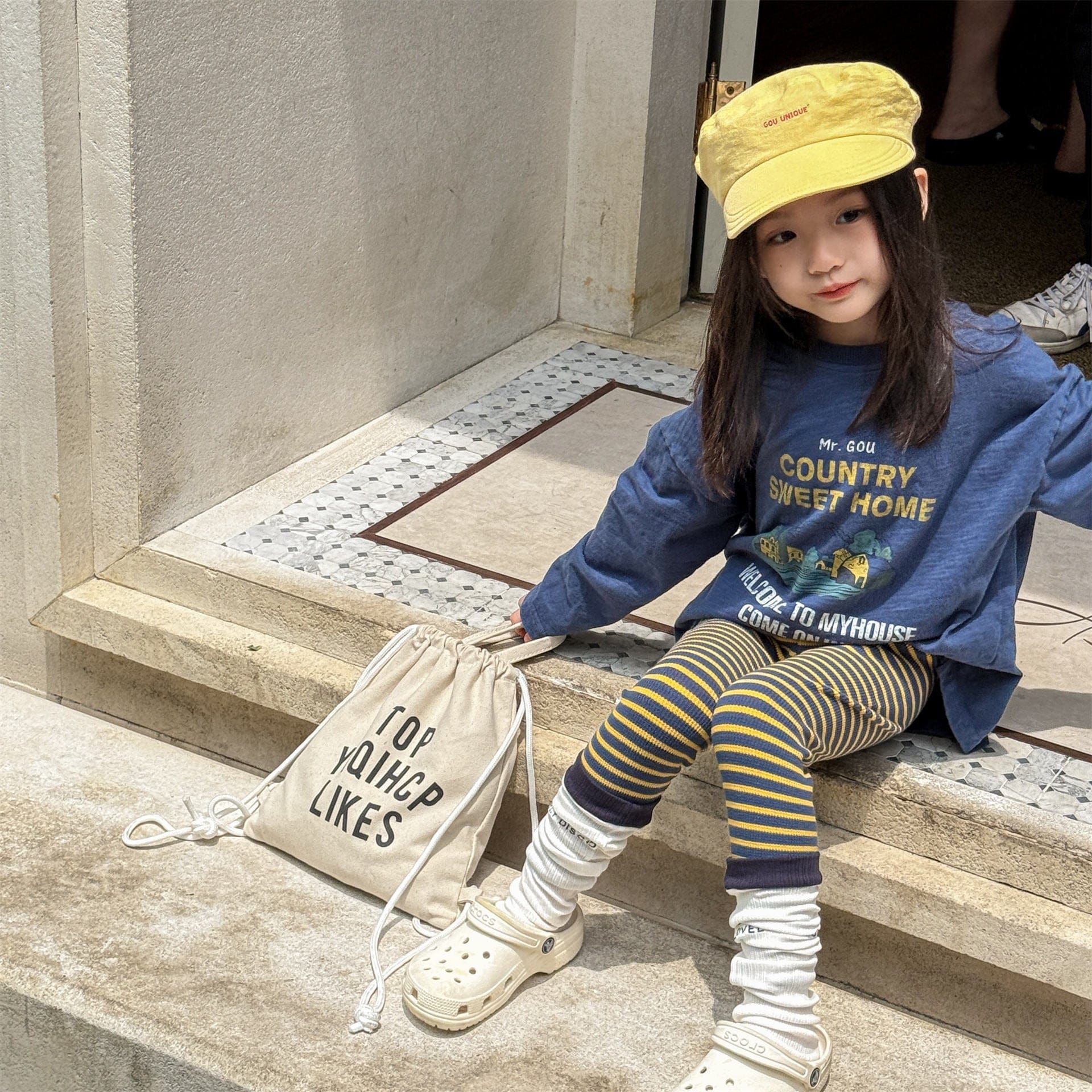 長袖Tシャツ カントリープリント長袖Tシャツ【mh0010628】