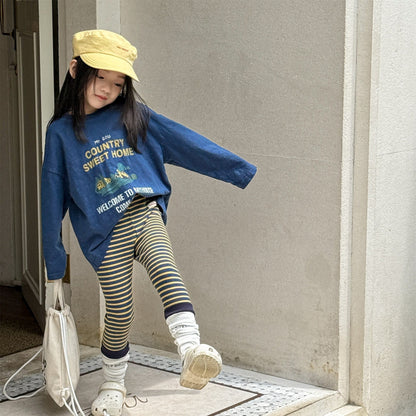 長袖Tシャツ カントリープリント長袖Tシャツ【mh0010628】