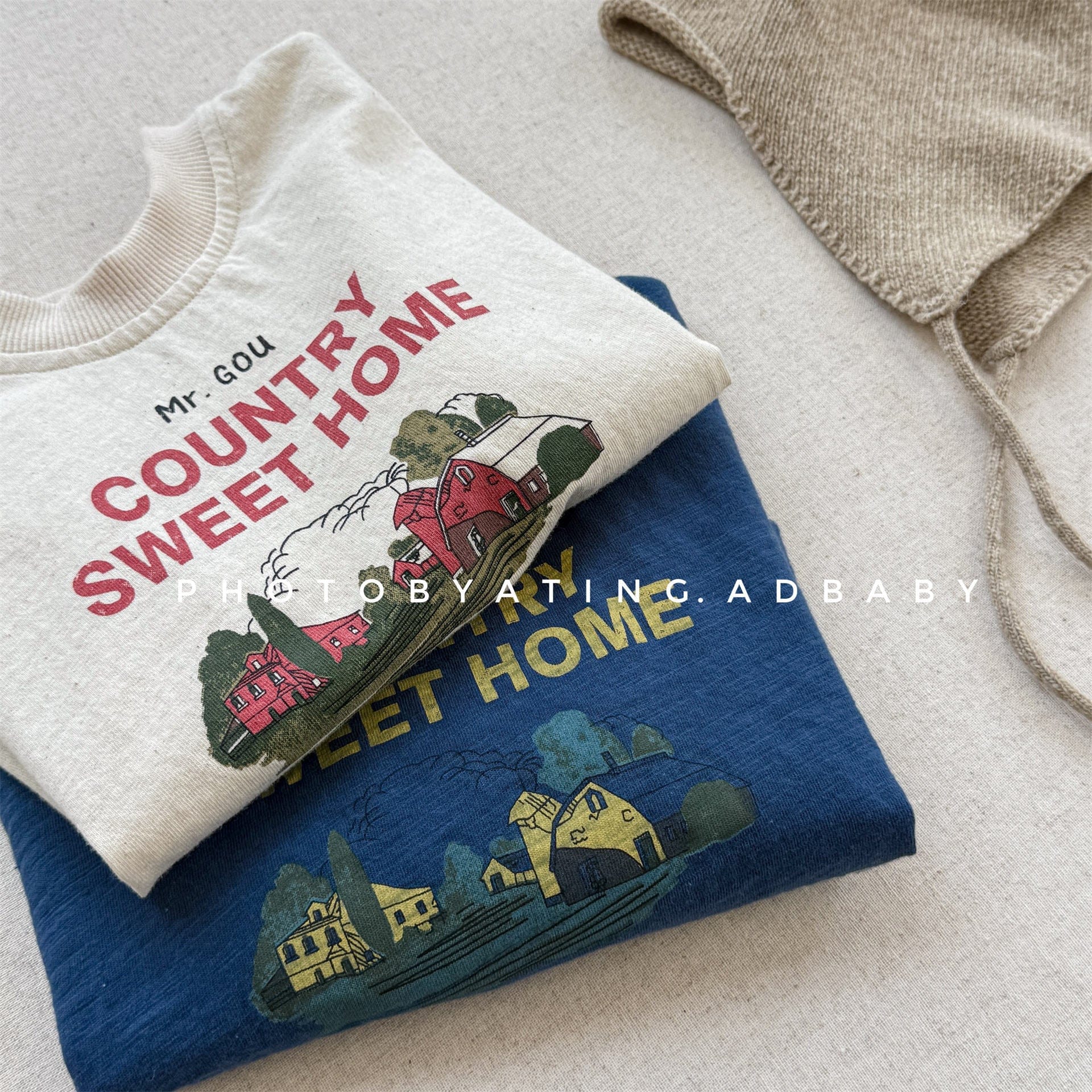 長袖Tシャツ カントリープリント長袖Tシャツ【mh0010628】