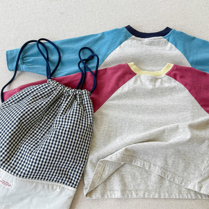 長袖Tシャツ パッチワークラグラン長袖Tシャツ【mh0010630】