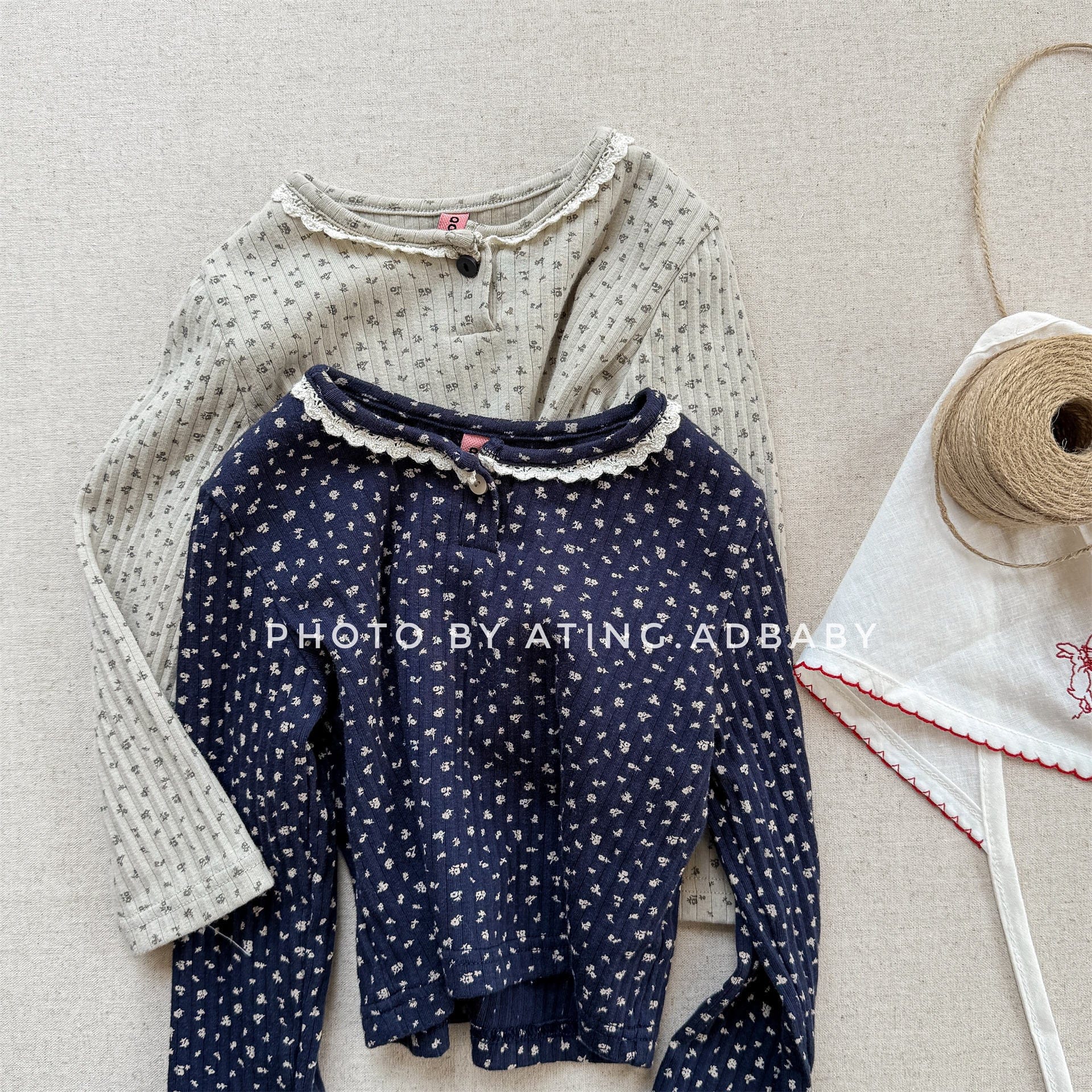 長袖Tシャツ フラワー小花柄プリント長袖Tシャツカットソー【mh0010631】