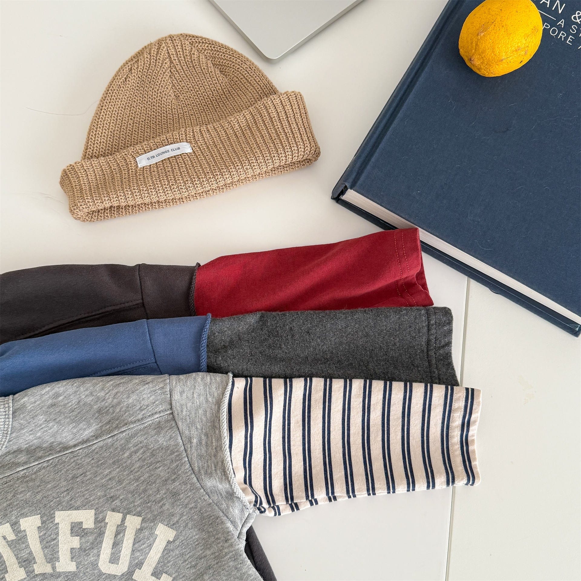 長袖Tシャツ ロゴプリントベストドッキング長袖Tシャツ スウェット【mh0010806】