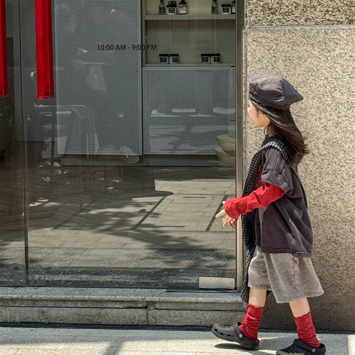 長袖Tシャツ ロゴプリントベストドッキング長袖Tシャツ スウェット【mh0010806】