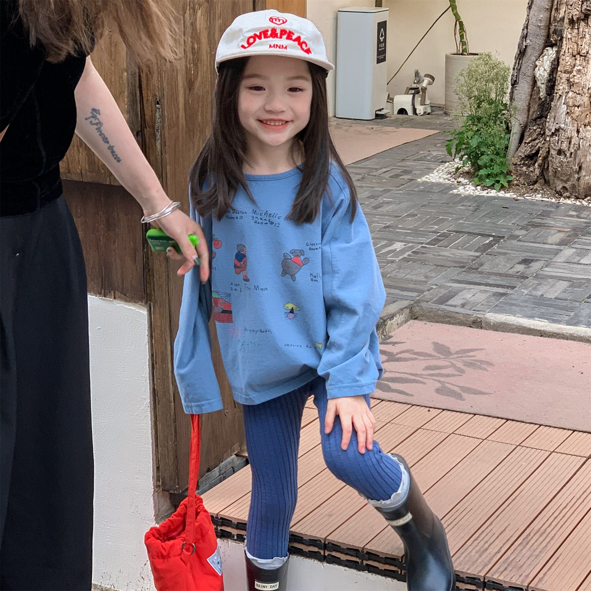 長袖Tシャツ イラストプリント長袖Tシャツ スウェット【mh0010807】